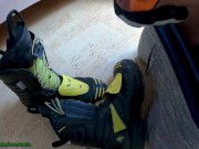 Preview 3 of Cumshot on Haix Fire Eagle with Bikegloves