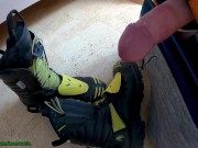 Preview 5 of Cumshot on Haix Fire Eagle with Bikegloves