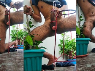 "water Pot Stand" help me to Blast my Tight Balls with Thick Load - CumBlush