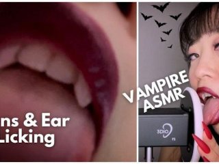 vampire, vampire asmr, asmr ear licking, halloween