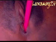 Preview 4 of Lush vibrator turns Ebony pussy into waterfall