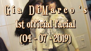 2019: Gia DiMarco's eerste facial ooit! gewoon-de-cumshot-variant