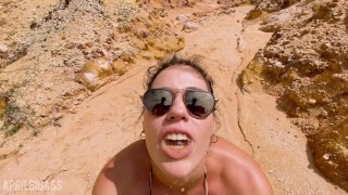 pití silného žlutého čůrání na veřejné pláži a cum na obličeji, veřejné pláže v Brazílii