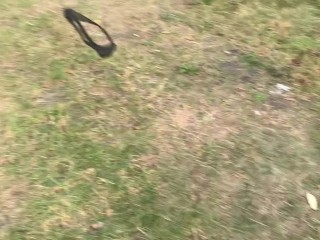 Pet play - walking outside as a slave dog