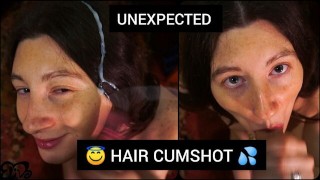 unerwarteter Cumshot aufs Haar!