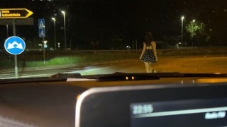 An Old Man Picked Up An Italian Escort On The Street And Fucked Her In The Car