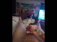 Solo jacking off on phone camera
