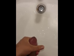 I had to unload my big fully loaded balls in the sink after thinking about fucking my teacher