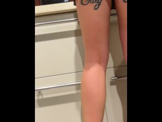 tattooed women, real amateur hidden, in the kitchen, pussy licking