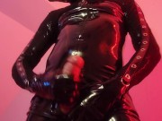 Preview 1 of Catexcyberdoll - Big Black dildo giving me a hard anal orgasm on my face