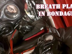 Breath Play in Rubber Bondage - Lady Bellatrix doing weird things in gasmasks