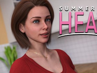 summer heat, cartoon, brunette, pc gameplay