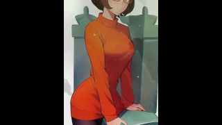 Velma Cosplay de Scooby doo qué encuentra la calificación de polla solo los fans filtran