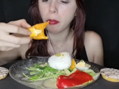 asmr mukbang feederism salade mozzarella