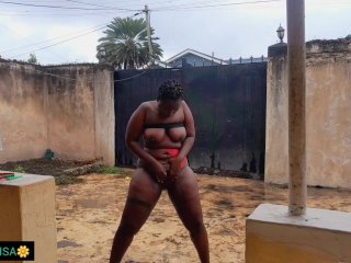 ebony, outdoor sex, djibouti, girl masturbating