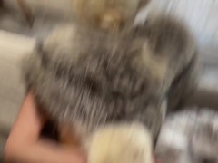 Fur Fetish Couple Francis & Alessia sensual Handjob, doggy Sex Cumshot