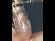 Preview 6 of cockplay with my milking fleshlight machine edging all night long