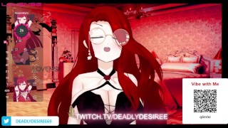 Chat Plays With Her Toy While Anime Vtuber Cums Heavily