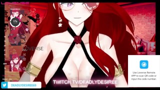 Hot Dommy Mommy DeadlyDesiree Shakes and Cums on Stream