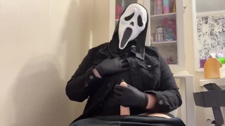 Ghost face jacking off
