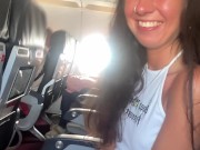 Preview 3 of Giving a blowjob on a plane before I get caught with dick in my mouth