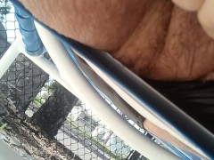 Squirting by the pool