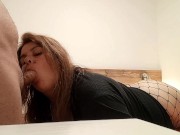 Preview 4 of Hermosa y culona milf latina le hace una gran mamada al indio quien acaba arriba de su culo