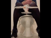 Preview 1 of Ladyboy was voyeurism masturbating in public toilet - 公衆トイレでオナニー