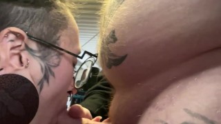 Tattoo Asian giving head