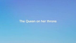 The Queen op haar troon
