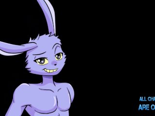 nude, muscular men, bunny rabbits, cartoon character