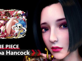 reverse cowgirl, boa hancock cosplay, 3d animation, one piece cosplay