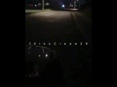 Risky Public Sex - Thick Teen Gets Fuck And Leaking Cum On The Side Of The Road