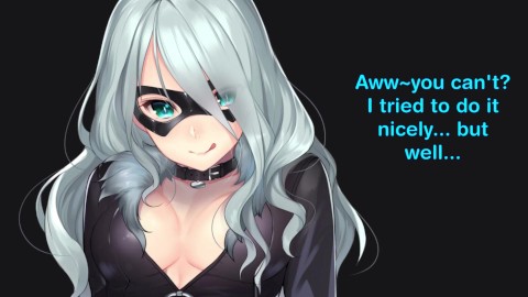 Black Cat te sorprende en tu guardia Hentai Joi Cbt (Mommydom Nippleplay BDSM Bondage)