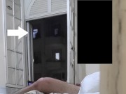 Preview 3 of (real public) Flashing masturbating full naked in front neighborhood - open window 2