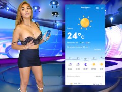 the new weather girl has wardrobe problems - session 1