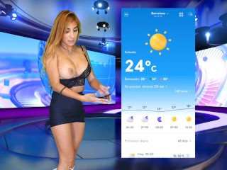 The new Weather Girl has Wardrobe Problems - Session 1