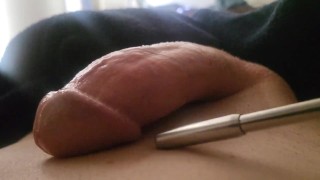 Use A Vibrating Wand To Tease My Twitching Cock