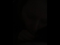 Passionate blowjob from my hot girlfriend