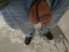 Public park piss door open