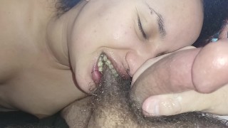 I suck and give a handjob,he masturbates my pussy I  have about 20 cums until he cums on my face🤟🥛
