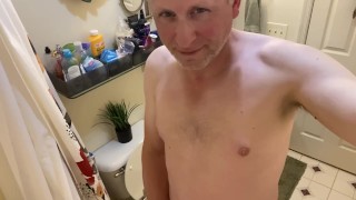 Huge Shower Cumshot - Caught my Phone!