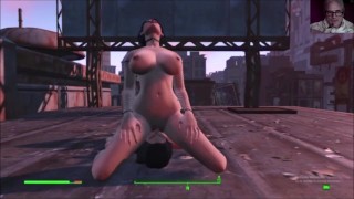 Pornostar Lesbica Storia d'amore con Piper | Fallout 4 AAF Sex Mods Gameplay Animazione 3D
