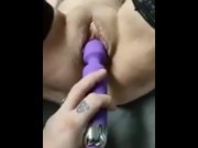 Preview 5 of Playing with my purple vibrator💦💦💦