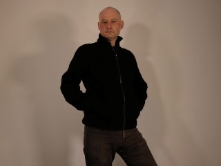 Kudoslong Strips to just a Jacket Masturbates his Shaved Flaccid Cock becoming Erect