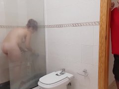 MY BUSTY STEPMOM CATCHES ME MASTURBATING WHEN SHE WAS TAKING A SHOWER AND LUCKILY...