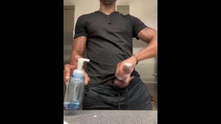 GETTING CAUGHT JACKING OFF IN A PUBLIC BATHROOM(full video @onlyfans/SAVFAMFIVE)