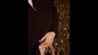 Gay openbare solo masturbatie in de Park