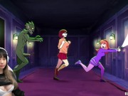 Preview 3 of Mystery Bang - Velma & Daphne - BEST Halloween Gangbang
