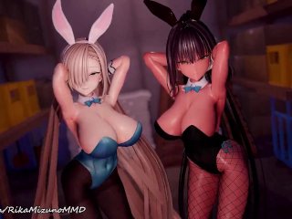 blue archive, big ass, brunette, mmd r 18